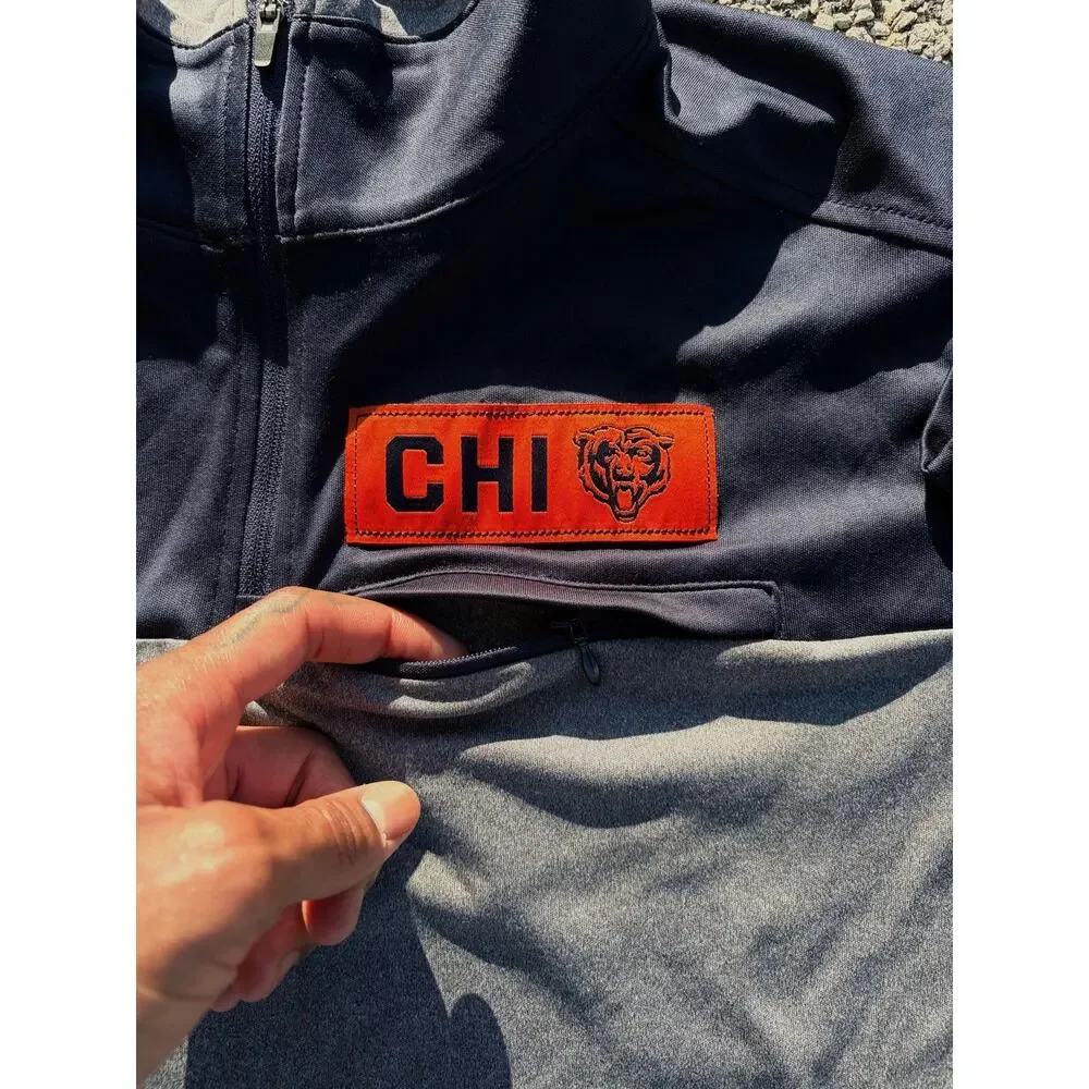 Chicago Bears Quarter-Zip Pullover NFL Team Apparel SIZE M